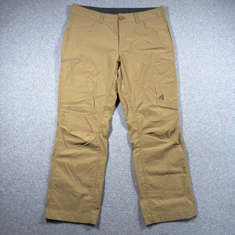 Eddie Bauer First Guide Pro Ascent Pants Men 36x32 (Fits 36x29) Brown Cargo